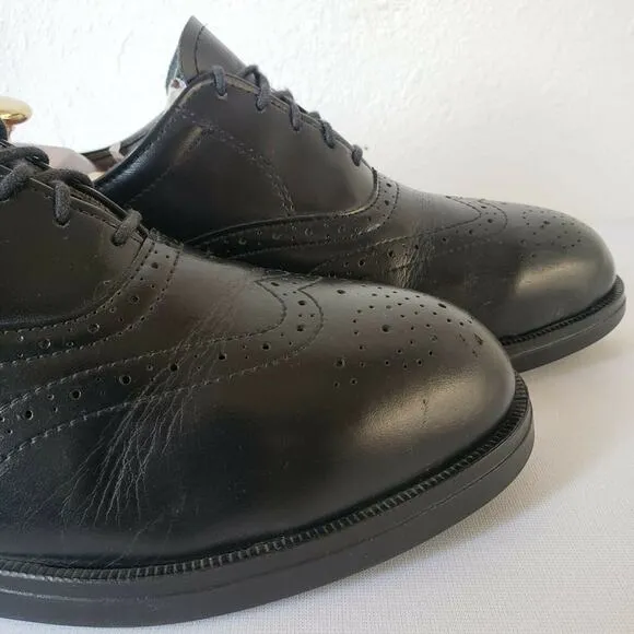 Red Wing Steel Toe Oxford Black Leather Brogue Wingtip Dress Shoe Men Sz 8.5 EE