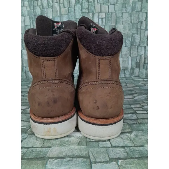Red Wing Traction Tred Women 8 D Brown Leather Waterproof Safety Toe Boots