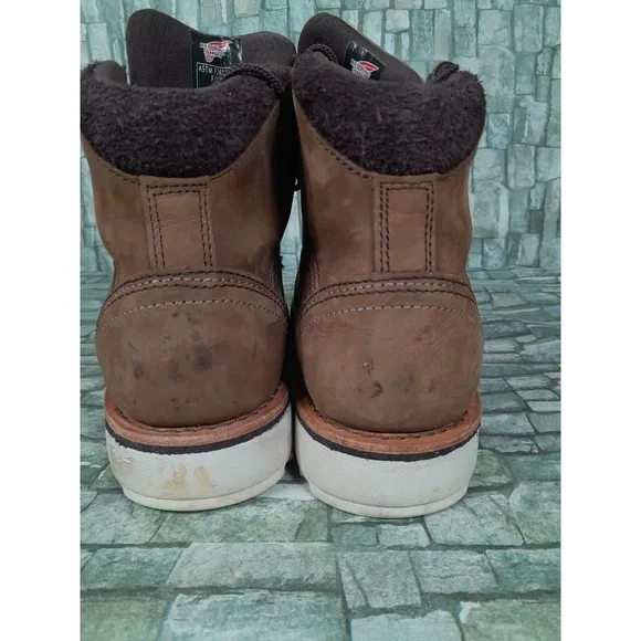 Red Wing Traction Tred Women 8 D Brown Leather Waterproof Safety Toe Boots