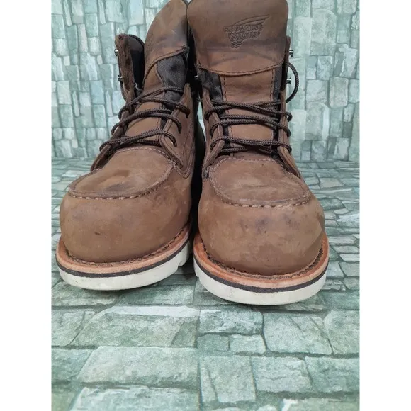 Red Wing Traction Tred Women 8 D Brown Leather Waterproof Safety Toe Boots