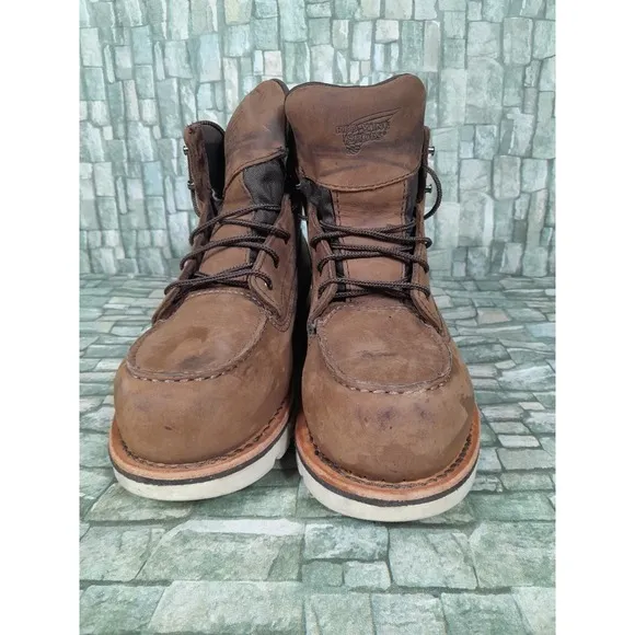 Red Wing Traction Tred Women 8 D Brown Leather Waterproof Safety Toe Boots