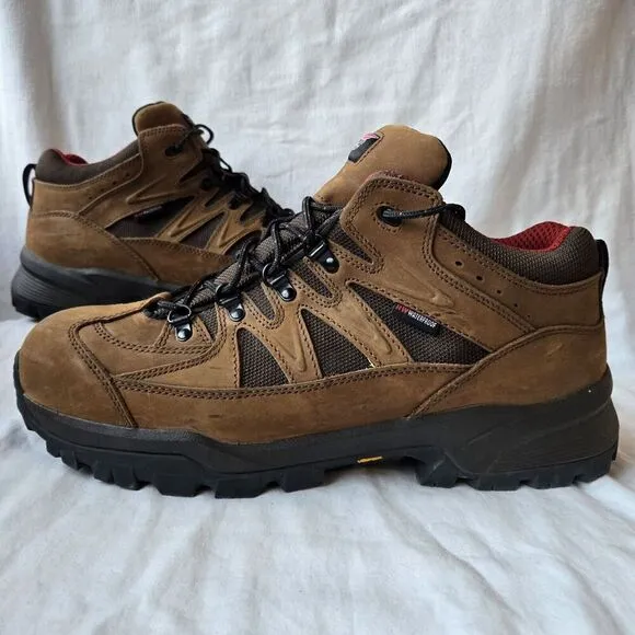 Red Wing TruHiker 6672 Waterproof Steel Safety Toe 3'' Boots Brown Size 14 D