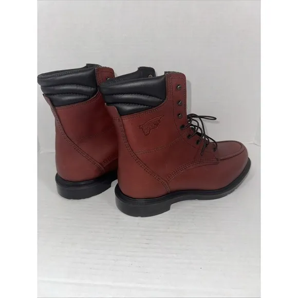 Red Wing USA Classic Supersole 402 Men 11.5 H Plain Toe Moc Toe Red‎ Work Boot