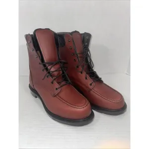 Red Wing USA Classic Supersole 402 Men 11.5 H Plain Toe Moc Toe Red‎ Work Boot