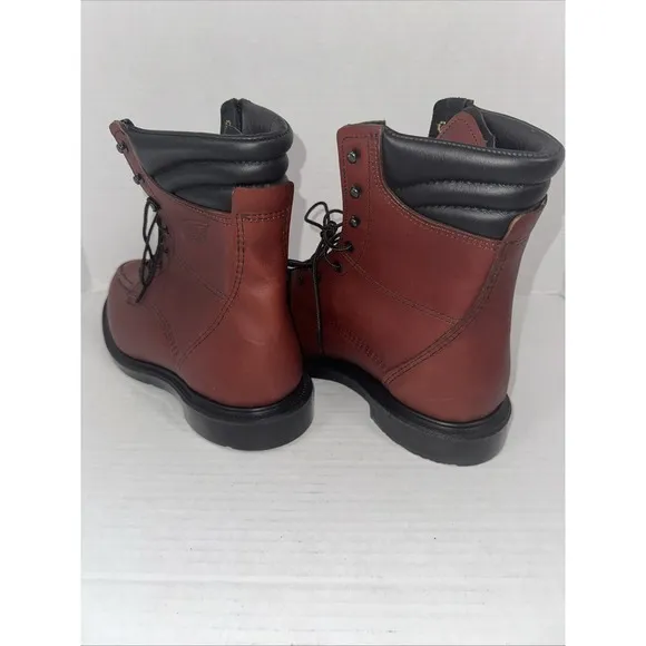 Red Wing USA Classic Supersole 402 Men 11.5 H Plain Toe Moc Toe Red‎ Work Boot
