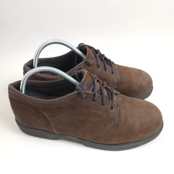RED WING Women's Brown Leather Lace Up flat Shoes 2383 Size 8B