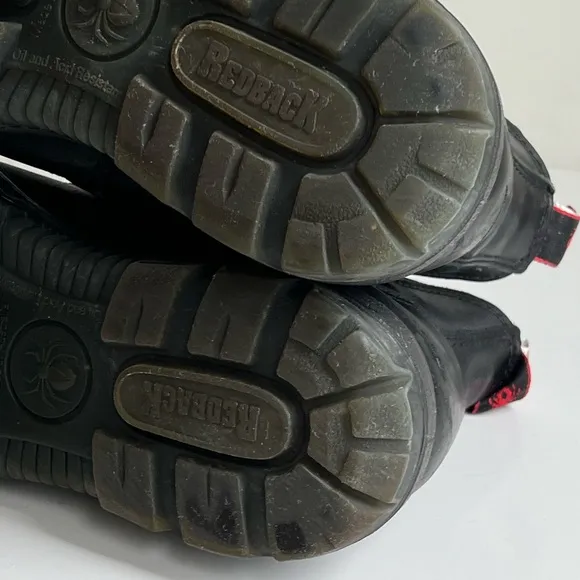 Redback Easy Escape UBBK Black Leather Steel Toe Black Slip On Safety Boots