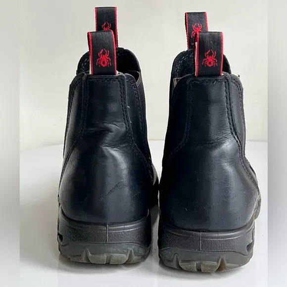 Redback Easy Escape UBBK Black Leather Steel Toe Black Slip On Safety Boots