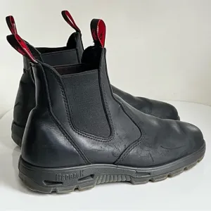Redback Easy Escape UBBK Black Leather Steel Toe Black Slip On Safety Boots