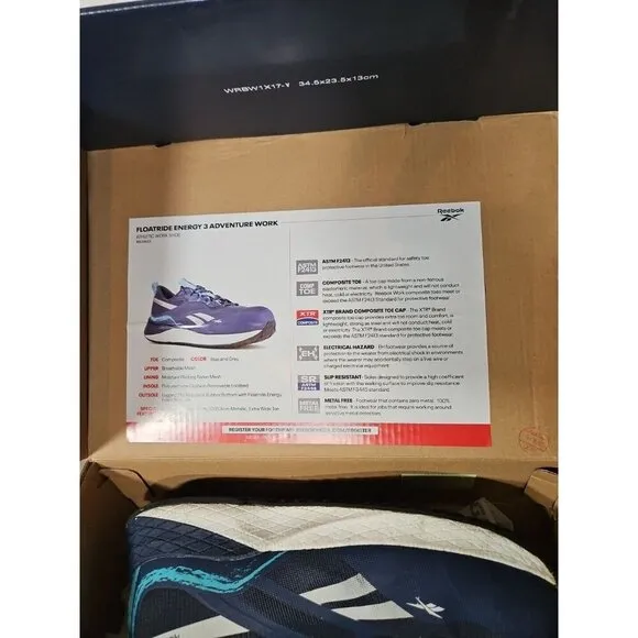 Reebok Floatride Energy 3  Size 10W Blue Athletic Work Shoes Sneakers RB3493