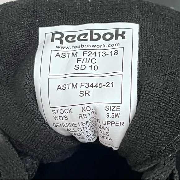 Reebok Harman Work Sneakers Comp Toe Slip Resistant Suede‎ Leather Shoes