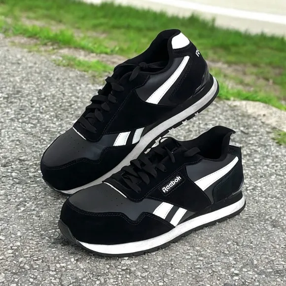Reebok Harman Work Sneakers Comp Toe Slip Resistant Suede‎ Leather Shoes