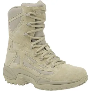 Reebok Mens Rapid Response Beige Leather Work Tall Work Boots Shoes NWOB