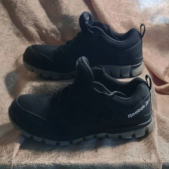 Reebok Men's Sublite Cushion Athletic Work Sneakers Shoes Black Size 9