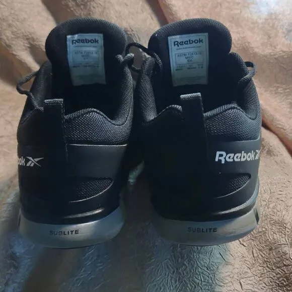 Reebok Men's Sublite Cushion Athletic Work Sneakers Shoes Black Size 9