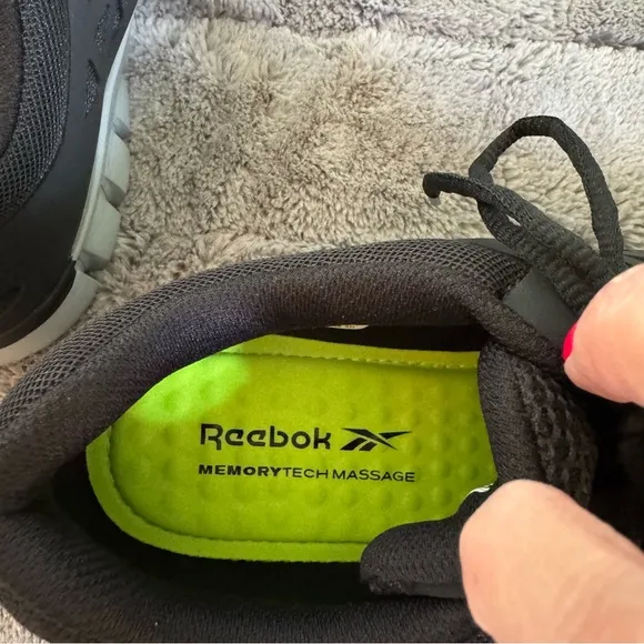 REEBOK Sublite Cushion Mens 11.5 Alloy Toe Athletic Work Shoes RB4041 Black