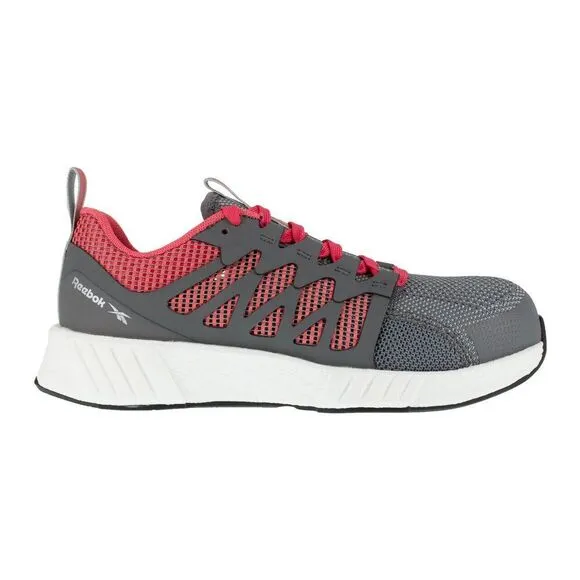 Reebok Work Fusion Flexweave RB312 Women 8.5 Gray Comp Toe Athletic Shoes ZPO323