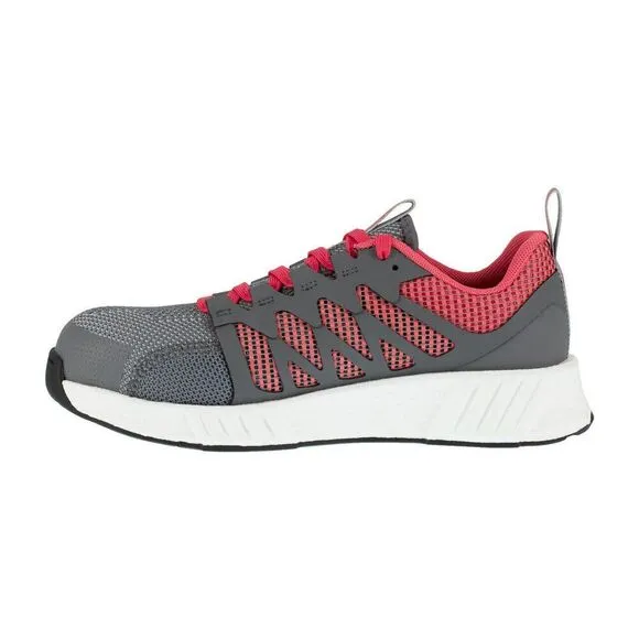 Reebok Work Fusion Flexweave RB312 Women 8.5 Gray Comp Toe Athletic Shoes ZPO323