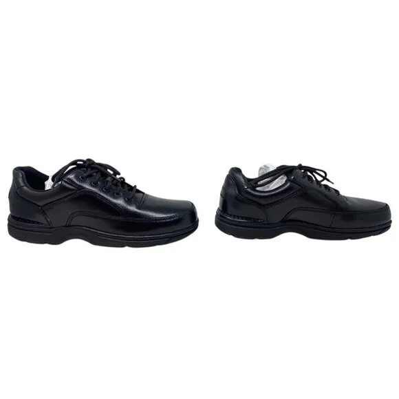 Rockport Ridgefield Eureka Walking Shoes Men’s Size 11 Black Leather NWOB