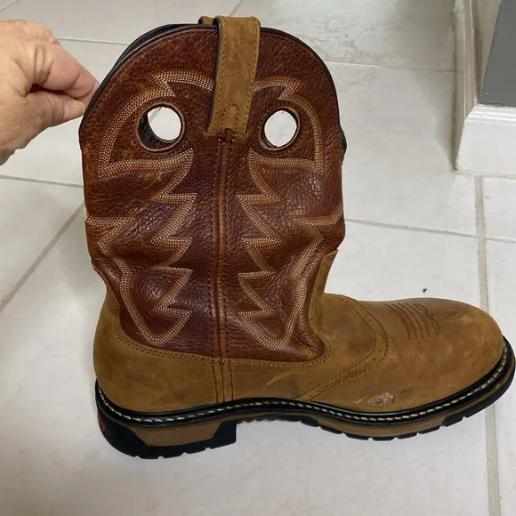 Rocky Long Range 11&quot; WaterproofWestern Leather Work Boots - Size 11.5W