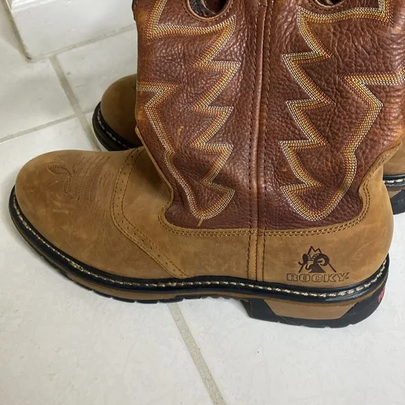 Rocky Long Range 11&quot; WaterproofWestern Leather Work Boots - Size 11.5W