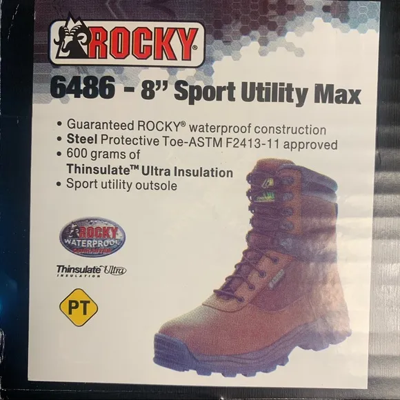 Rocky Sport Utility Max Brown Boots Extra Wide