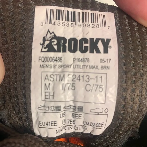 Rocky Sport Utility Max Brown Boots Extra Wide