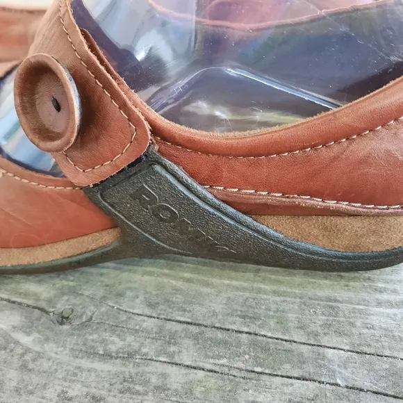 Romika brown leather suede mary jane walking shoes size 6/EU 37