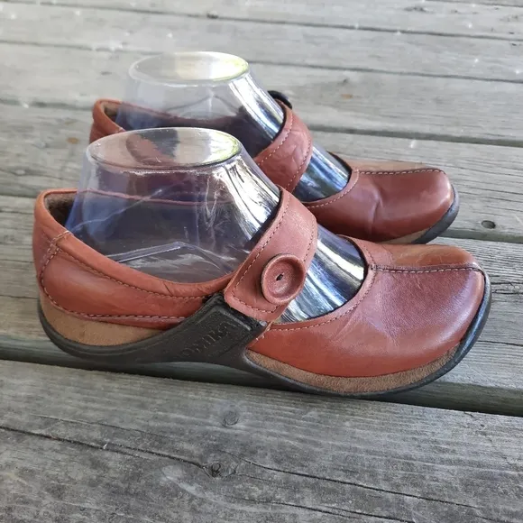Romika brown leather suede mary jane walking shoes size 6/EU 37
