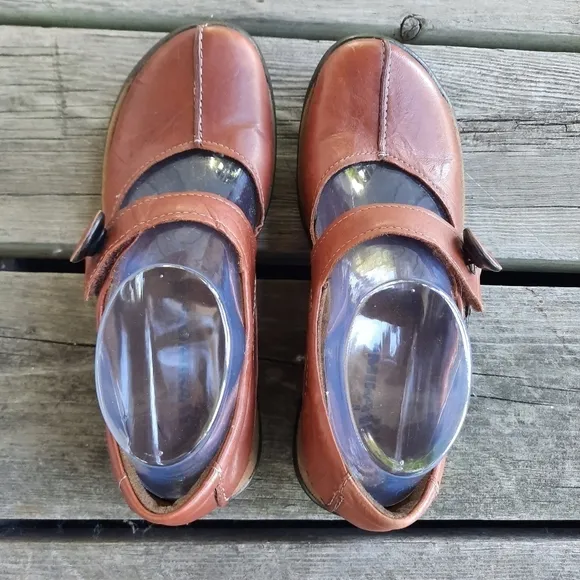 Romika brown leather suede mary jane walking shoes size 6/EU 37