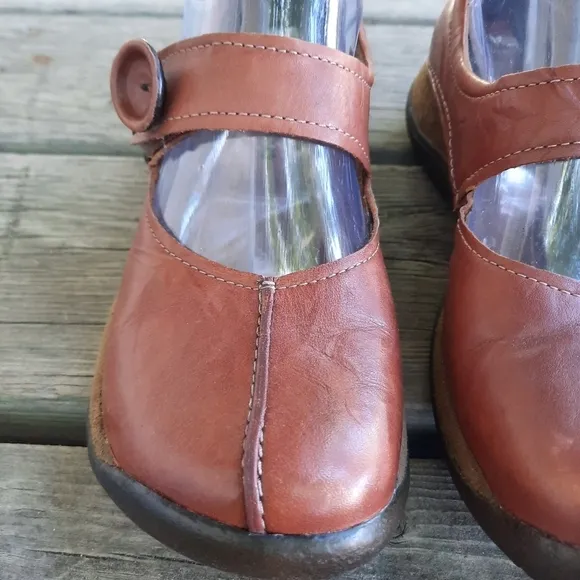Romika brown leather suede mary jane walking shoes size 6/EU 37