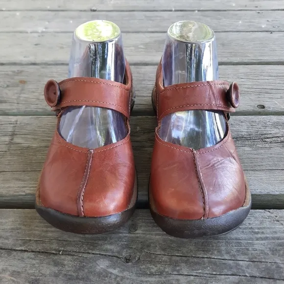 Romika brown leather suede mary jane walking shoes size 6/EU 37