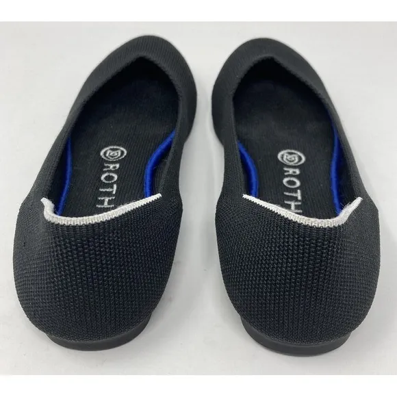 ROTHY'S The Flat Womens Size US 7 Black Round Toe Shoes‎ Ballet Style EUC