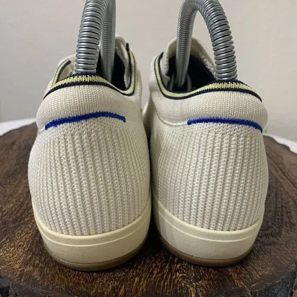 Rothy’s The Lace Up Sneakers Shoes Women’s Size 9 Vanilla Textile Stretch Cuff