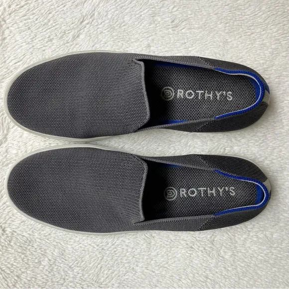 Rothy’s The Original Slip On Sneaker Shoes Steel Gray 006-108 Size 10