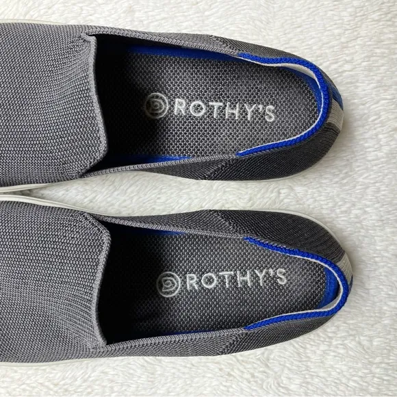 Rothy’s The Original Slip On Sneaker Shoes Steel Gray 006-108 Size 10