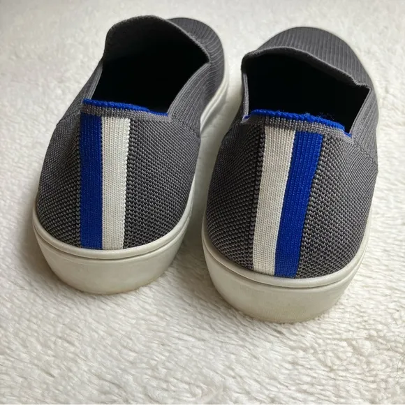 Rothy’s The Original Slip On Sneaker Shoes Steel Gray 006-108 Size 10