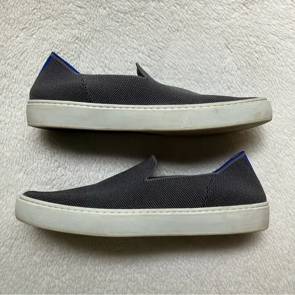 Rothy’s The Original Slip On Sneaker Shoes Steel Gray 006-108 Size 10