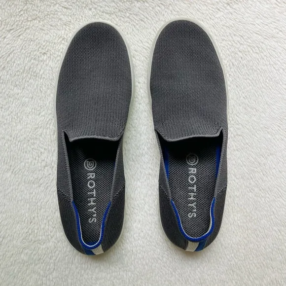 Rothy’s The Original Slip On Sneaker Shoes Steel Gray 006-108 Size 10