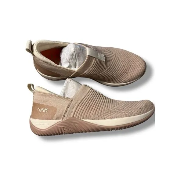 Ryka Echo Knit Slip On Comfort Walking Shoes Trail Outdoor Sneakers‎ Taupe US 6M