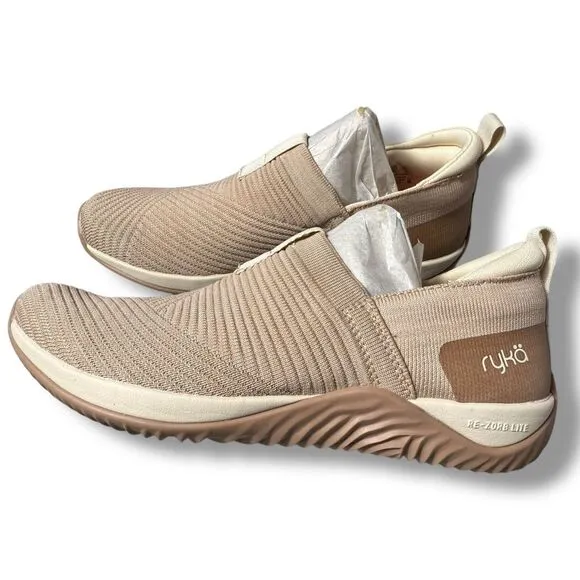 Ryka Echo Knit Slip On Comfort Walking Shoes Trail Outdoor Sneakers‎ Taupe US 6M