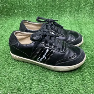 Salvatore Ferragamo EUC Black Designer Sneakers Shoes Boys Children Size 13 Kids