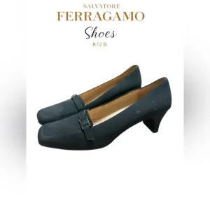 Salvatore Ferragamo ladies square toe shoes 8 1/2 B