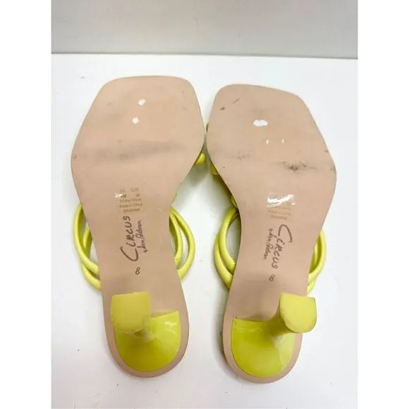 Sam Edelman Sandals Womens Size 8 Square Toe Slide On Lime Green
