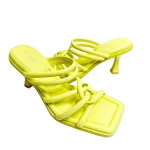 Sam Edelman Sandals Womens Size 8 Square Toe Slide On Lime Green