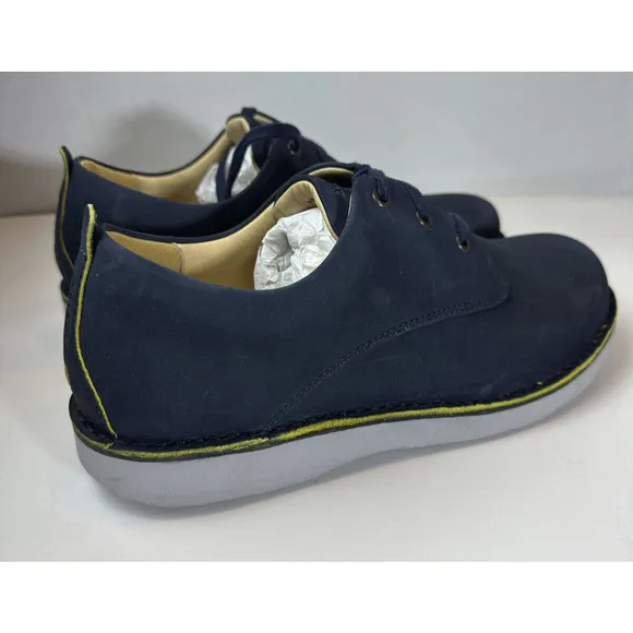 Samuel Hubbard Free Oxford Nubuck Leather Walking Shoes Navy Men's Size US 13