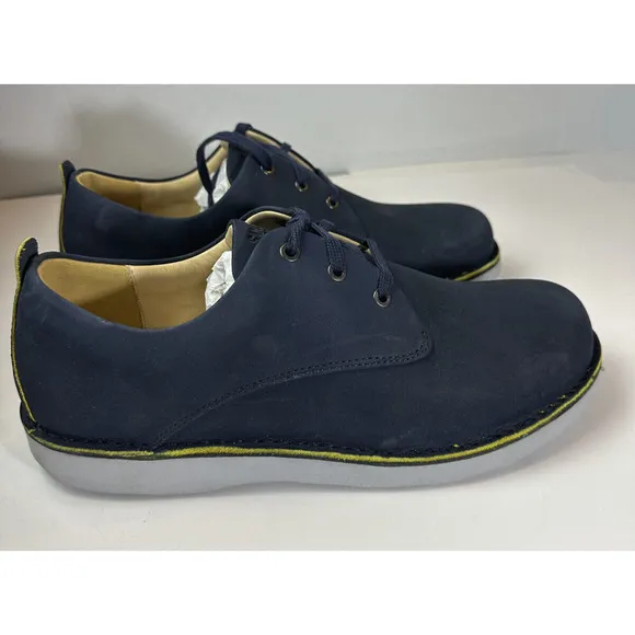 Samuel Hubbard Free Oxford Nubuck Leather Walking Shoes Navy Men's Size US 13