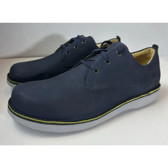 Samuel Hubbard Free Oxford Nubuck Leather Walking Shoes Navy Men's Size US 13
