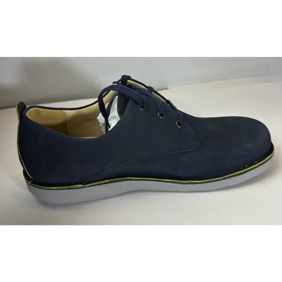 Samuel Hubbard Free Oxford Nubuck Leather Walking Shoes Navy Men's Size US 13