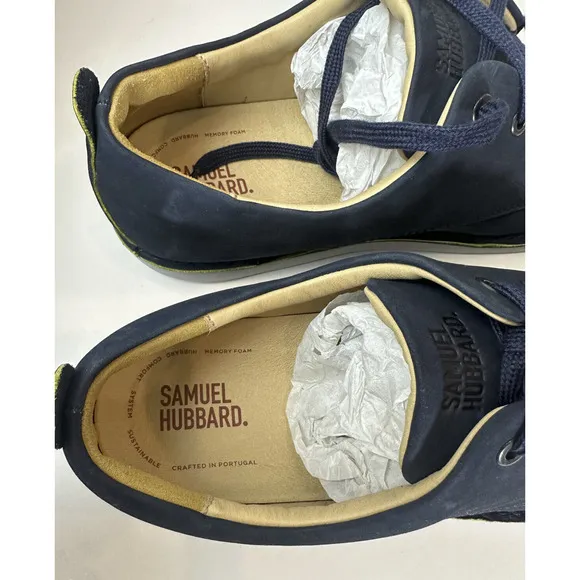 Samuel Hubbard Free Oxford Nubuck Leather Walking Shoes Navy Men's Size US 13